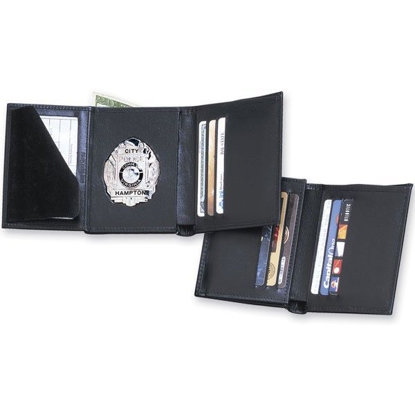 Strong Leather Hidden Badge Wallet