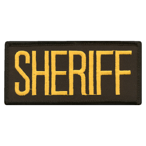 Premier Emblem 2X4 Sheriff Patch Gold/Black