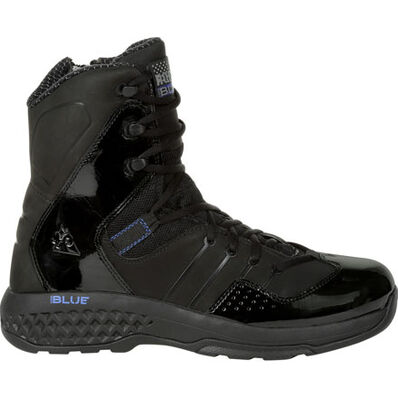 ROCKY Code Blue Stiefel Für öffentliche Dienste | 20,3 Cm Hoher Schaft, Schwarz, Größe 40 EU, öl- & Rutschfeste Sohle, Atmungsaktiv (Nubuk Mit TPU-Overlays)