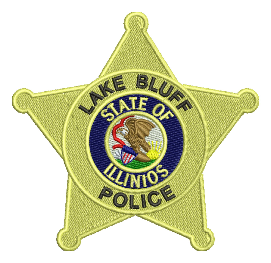 Embroidered Star For Lake Bluff PD Gold
