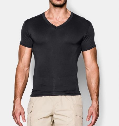 Under Armour Tactical HeatGear® Compression V-Neck Short Sleeve T-Shirt
