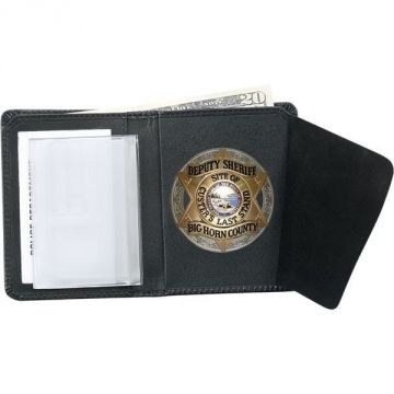 Strong Leather Book-Style Badge Wallet (Please Specify Your Badge Style)