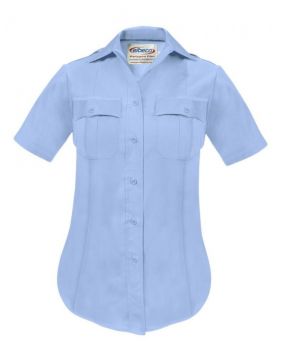 Elbeco Paragon Plus™ Women's Short Sleeve Poplin Shirt - Blue