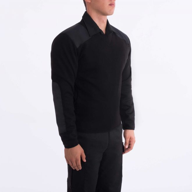Blauer - Fleece-Lined V-Neck Sweater