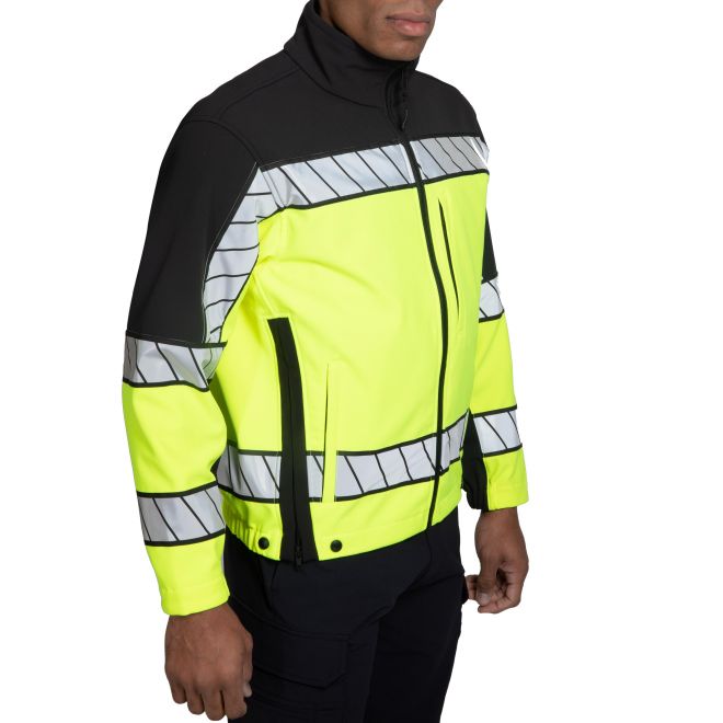 blauer colorblock softshell fleece jacket
