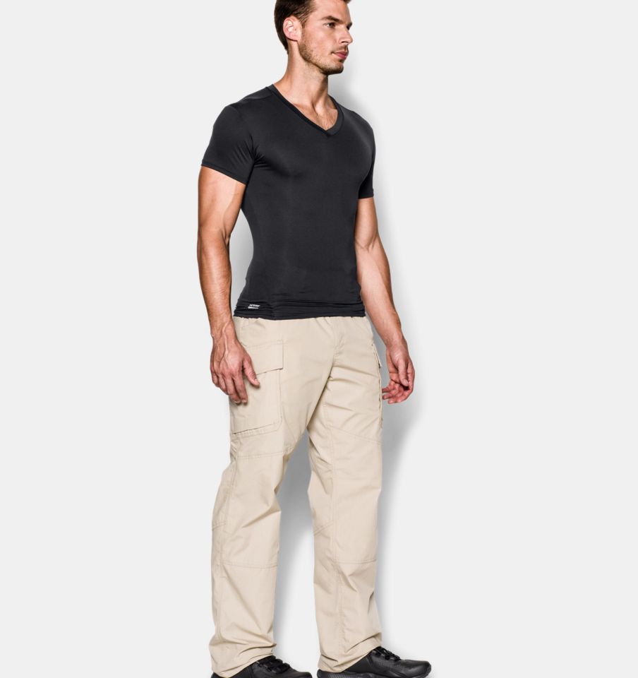 Under Armour Tactical HeatGear Compression V Neck Short Sleeve T