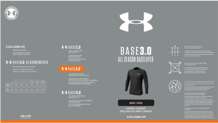 UA Men's ColdGear Base 4.0 Crew