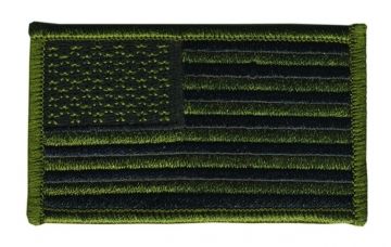 Hero's Pride U.S. Flag Patch 8X2 OD/Black