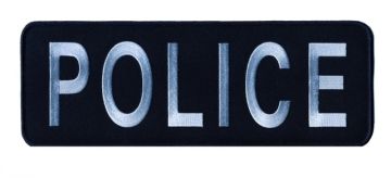 Hero's Pride 11X4 Police Patch Dark Navy W/Grey Letters