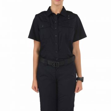 5.11 Tac Light PDU Women's Class A Short Sleeve Shirt Navy