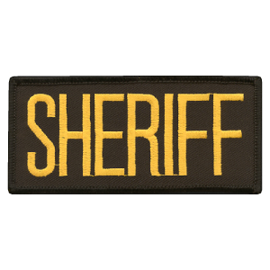 Premier Emblem 2X4 Sheriff Patch Gold/Black