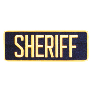 Premier Emblem 4X11 Sheriff Patch Gold/Navy