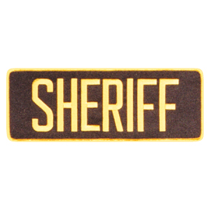 Premier Emblem 4X11 Sheriff Patch Gold/Brown