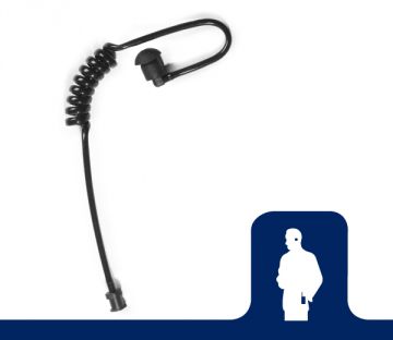 Radio Earpieces, Earphone Connection Black Acoustic Tube