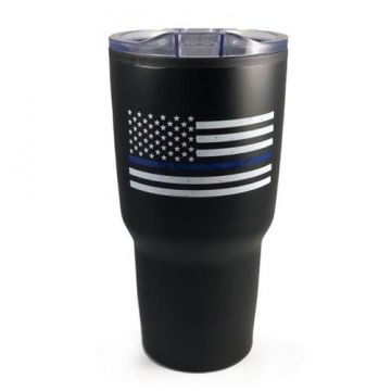 Thin Blue Line Flag Tumbler 30oz