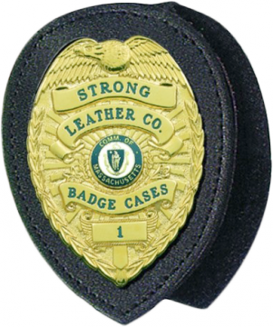 Strong Leather Badge Belt Clip Holder With Chain (Please Specify Your Badge Style)