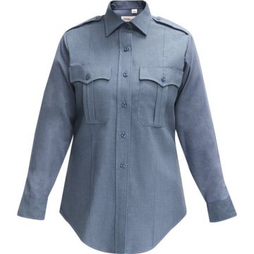 Flying Cross Deluxe Tropical Poly/Rayon Women's Long Sleeve Shirt French Blue