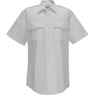 Flying Cross Men's Command 100% Polyester Short Sleeve Shirt White