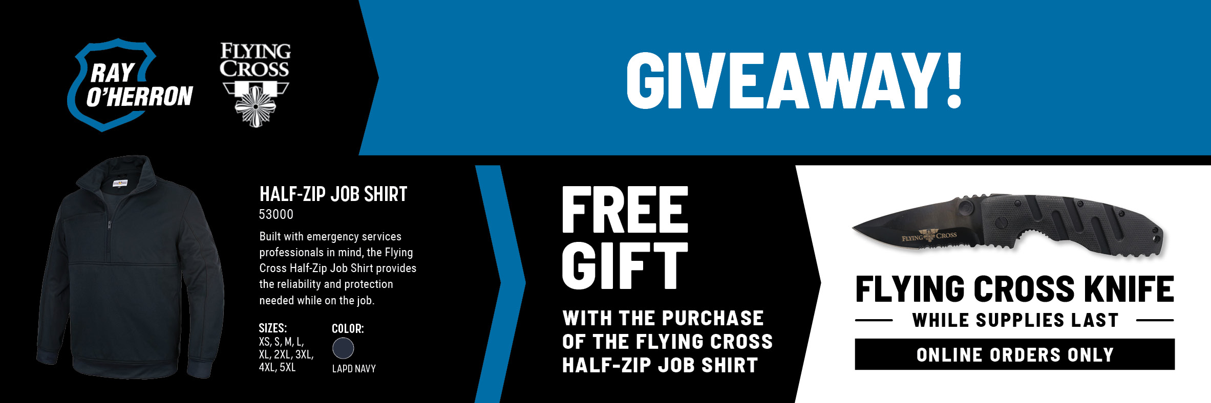 Flying Cross Job Shirt Give Away Banner