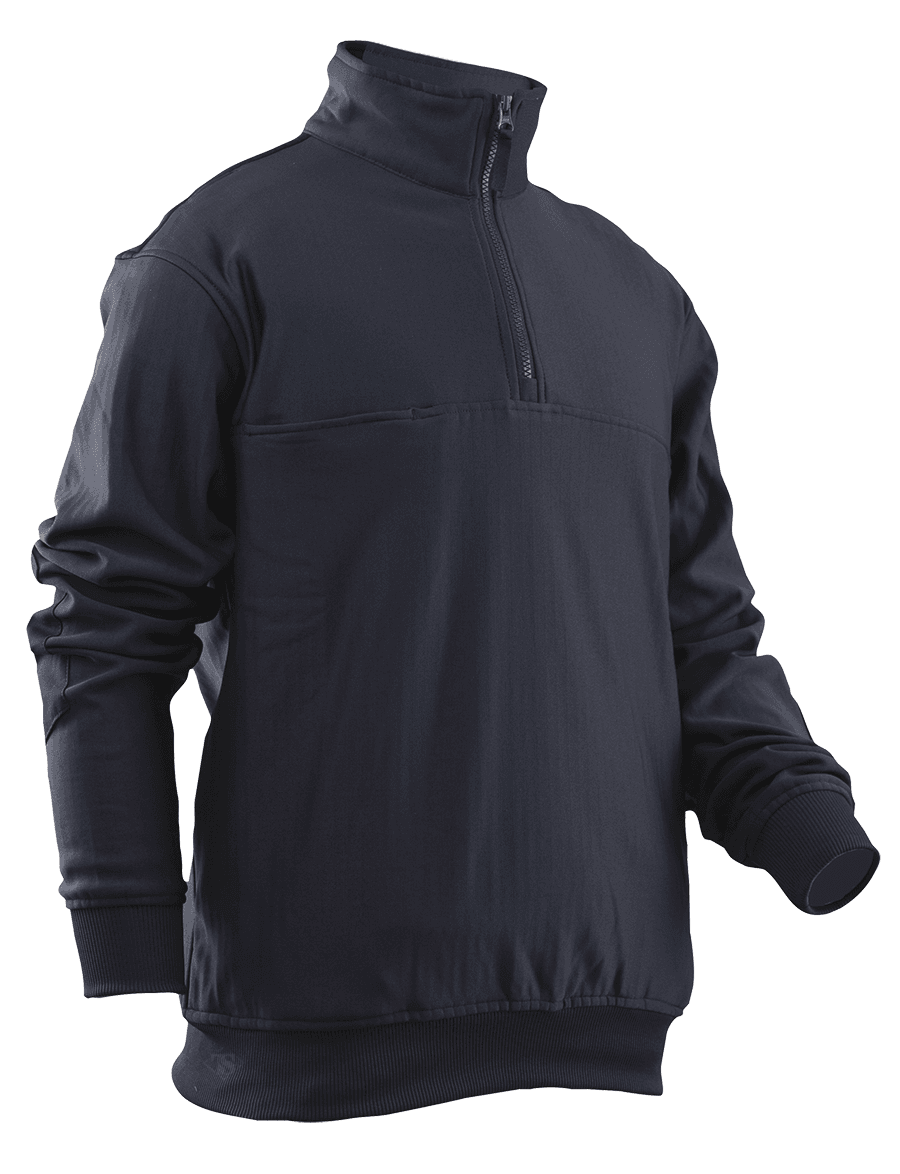 oherron.com: Tru Spec Grid Fleece Zip Thru Job Shirt Navy