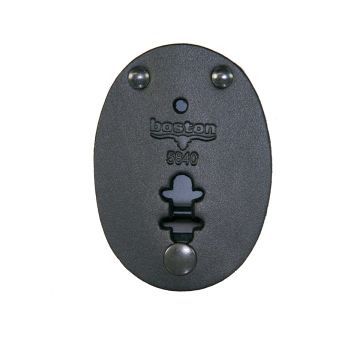 Boston Leather, 5840 - Oval Badge Holder with Clip