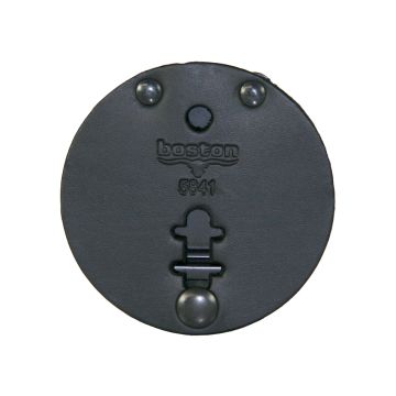 Boston Leather, 5841 - 3.75" Round Badge Holder with Clip
