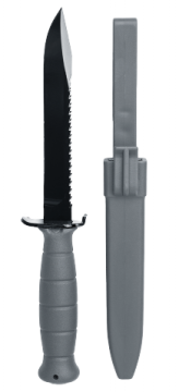 Glock FIELD KNIFE w/ SAW 6.5" + SHEATH Grey Survival Tactical