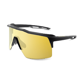 War Bird Ghost Wolf Safety Glasses, Black Matte Frame/Yellow Lens