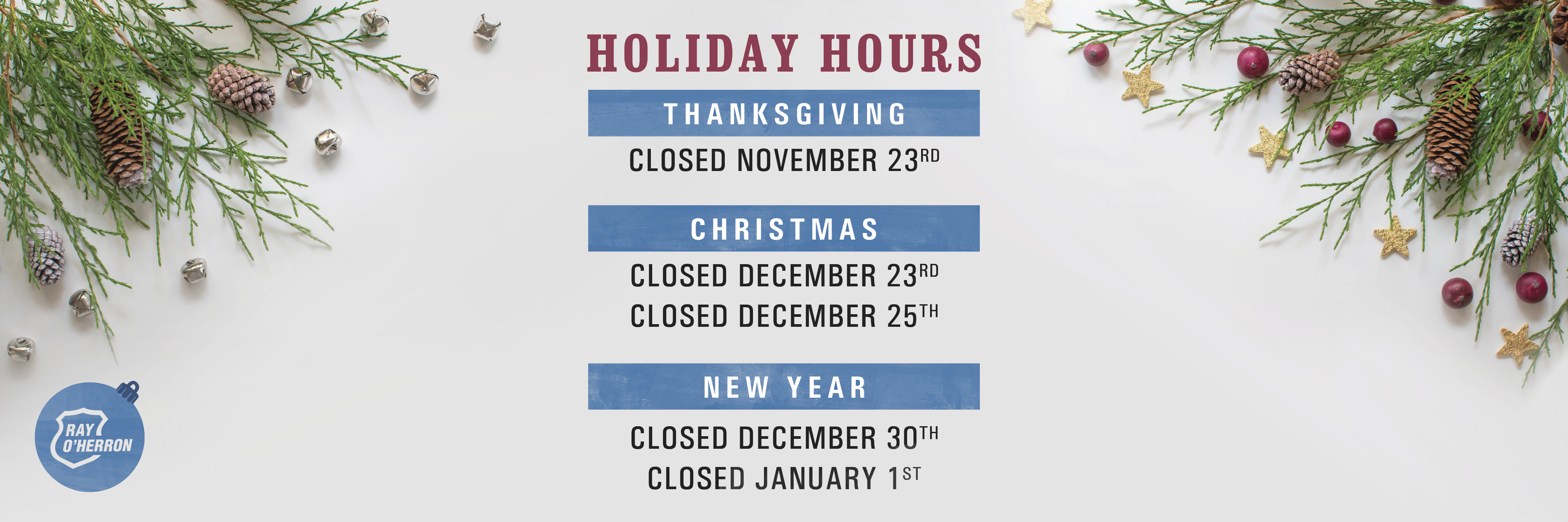 November & December Holidays