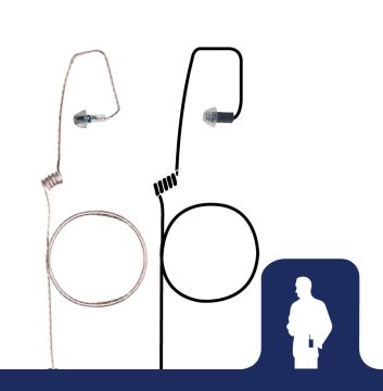 Radio Earpieces, Earphone Connection Whisper Covert Listen Only Earpiece