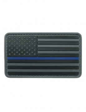 5IVE STAR GEAR U.S. FLAG BLACK W/BLUE STRIPE MORALE PATCH