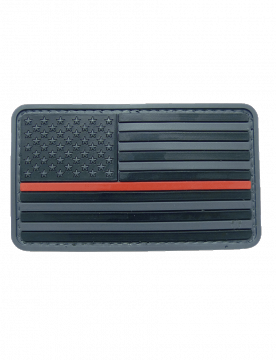 5IVE STAR GEAR U.S. FLAG BLACK W/RED STRIPE MORALE PATCH