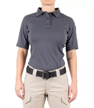 First Tactical Women's Performance Short Sleeve Polo Wolf Grey