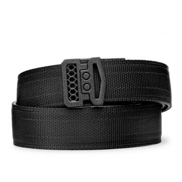 KORE ESSENTIALS, BLACK TACTICAL NYLON GUN BELT 1.5"