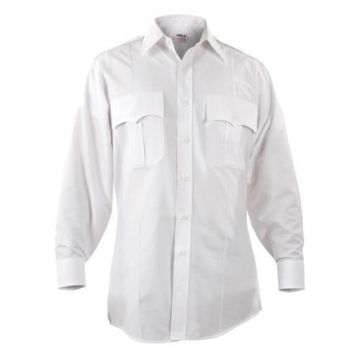 Elbeco Paragon Plus™ Long Sleeve Poplin Shirt - White
