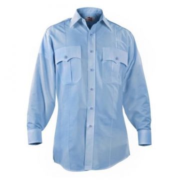Elbeco Paragon Plus™ Long Sleeve Poplin Shirt - Blue