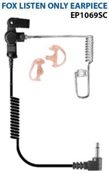 Radio Earpieces, Earphone Connection Fox Listen Only Earpiece - 2.5mm Connector