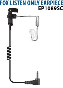 Radio Earpieces, Earphone Connection Fox Listen Only Earpiece - 3.5mm Connector