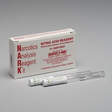 Drug Test Kit, Sirchie Nark Nitric Acid Reagent (Heroin/Morphine)