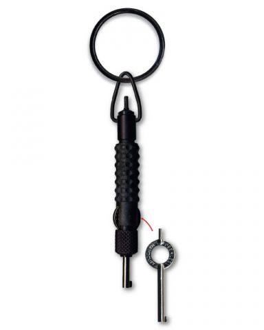 Zak Tool Handcuff Key Extension Tool w/ 2 Keys - Swivel - Black