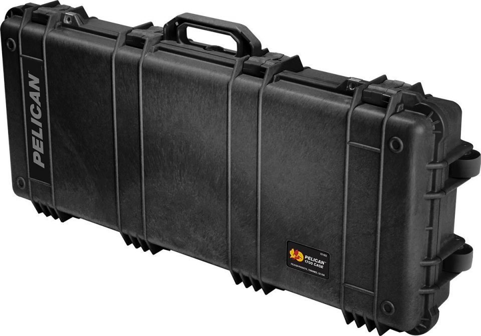 Pelican 1700 Long Gun Case, With Foam, With Wheels Black